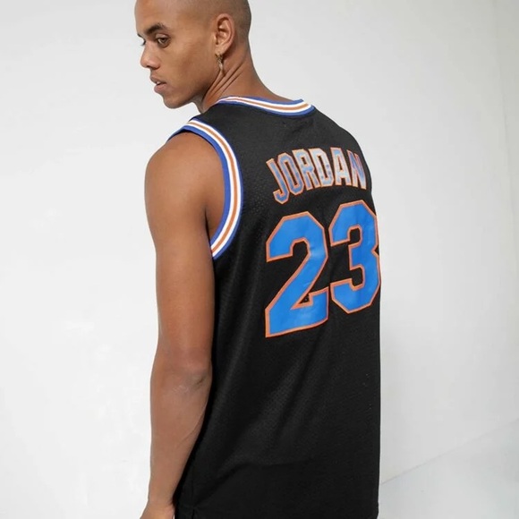Men’s Space Jam “Tune Squad” Michael Jordan Black Basketball Jersey - Picture 3 of 10